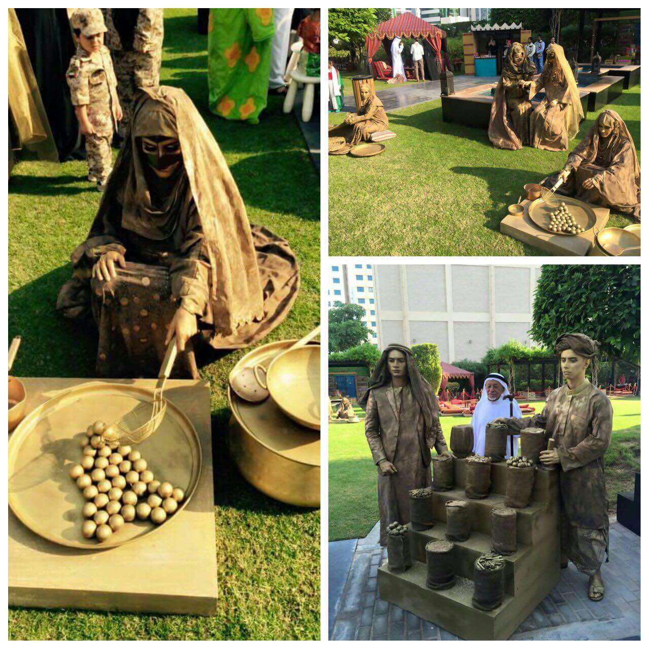 ARABIAN LIVING STATUE performance