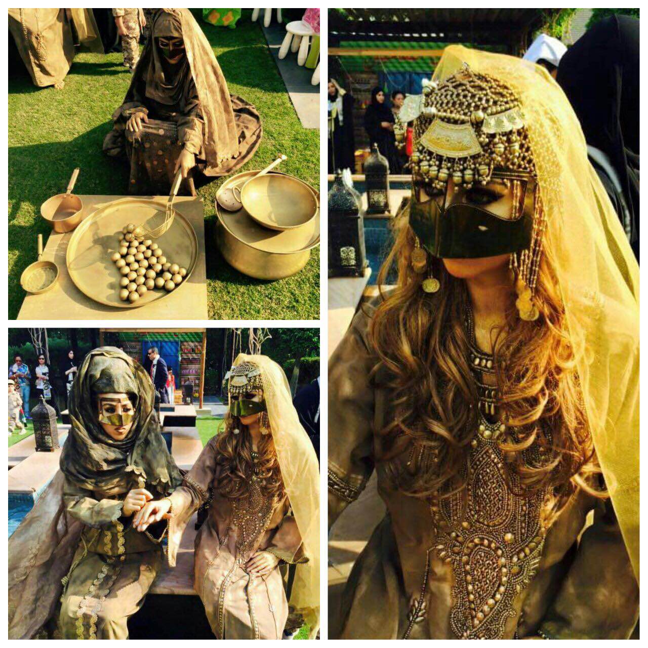 ARABIAN LIVING STATUE performance