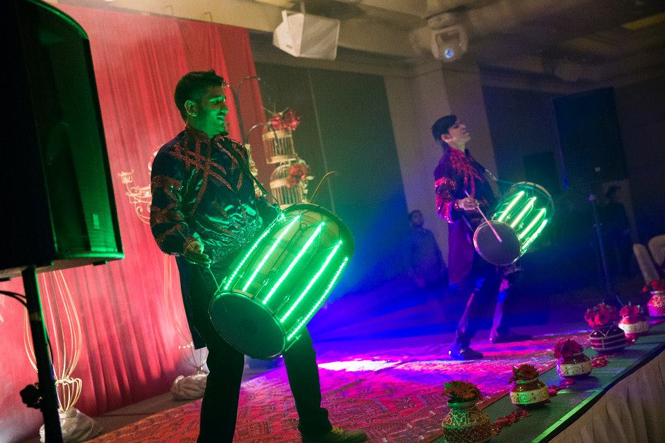 Bhangra dancers performance