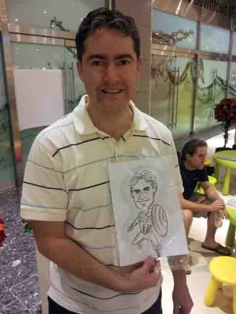 Caricaturist performance