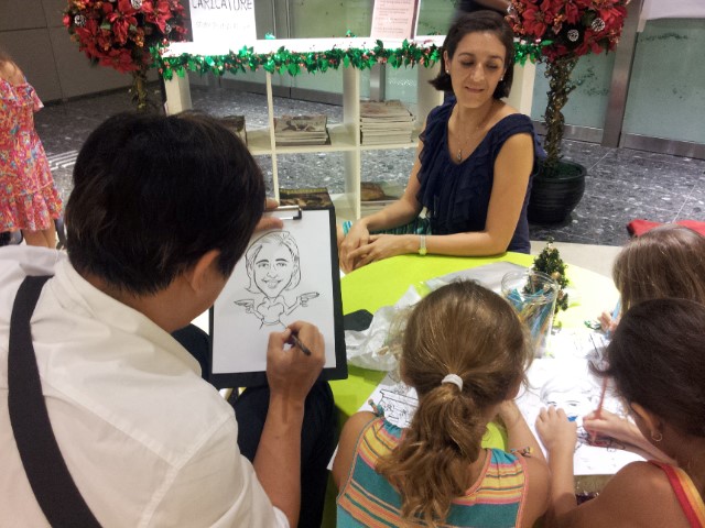 Caricaturist performance