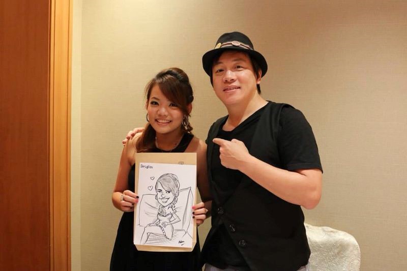 Caricaturist performance