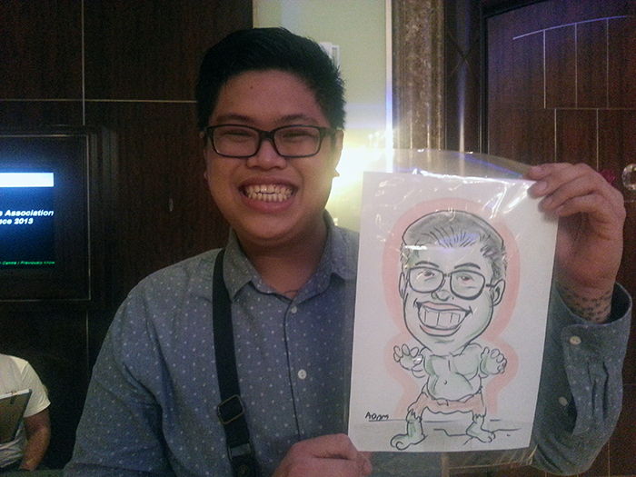 Caricaturist performance