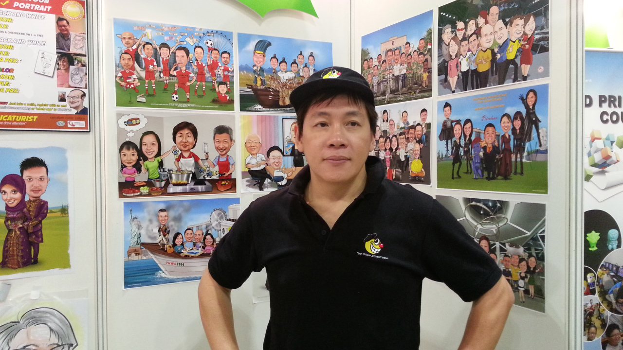 Caricaturist performance