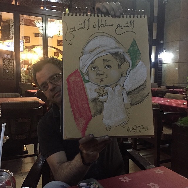 Caricaturist performance