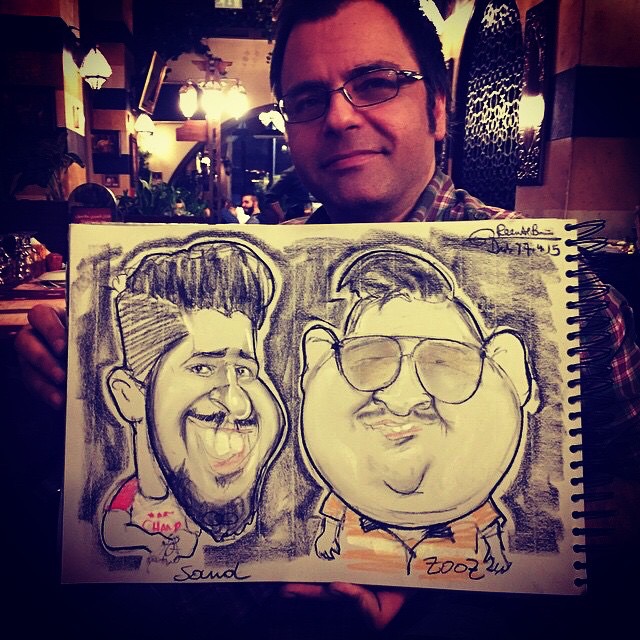 Caricaturist performance