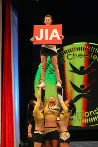 Cheerleader Stunt Squad performance
