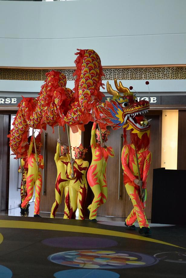 Chinese Dragon Dance performance