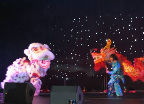Chinese Lion Dance performance