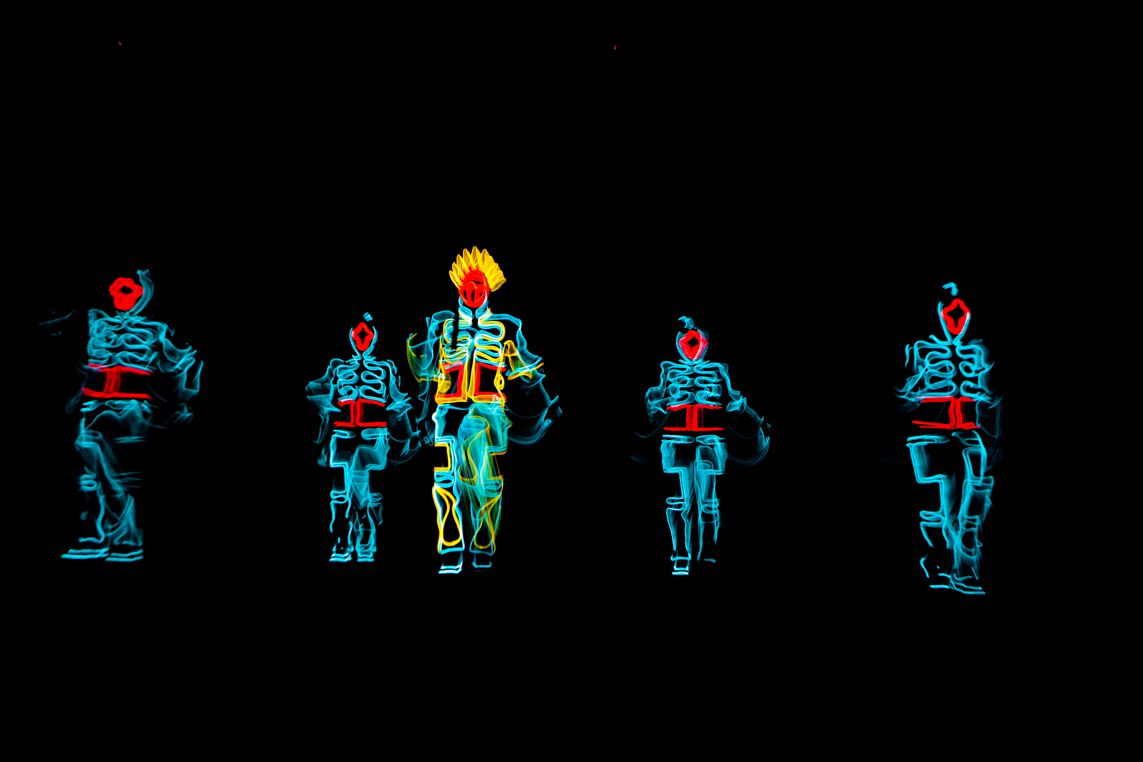 EL Wire + Robot Team Glowing Dancer