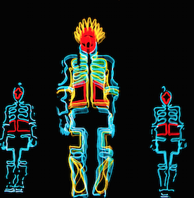 EL Wire + Robot Team Glowing Dancer performance
