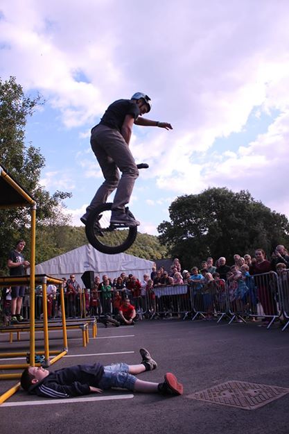 Extreme Unicyclists performance