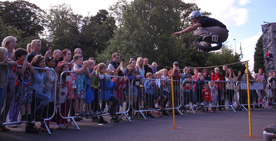 Extreme Unicyclists performance