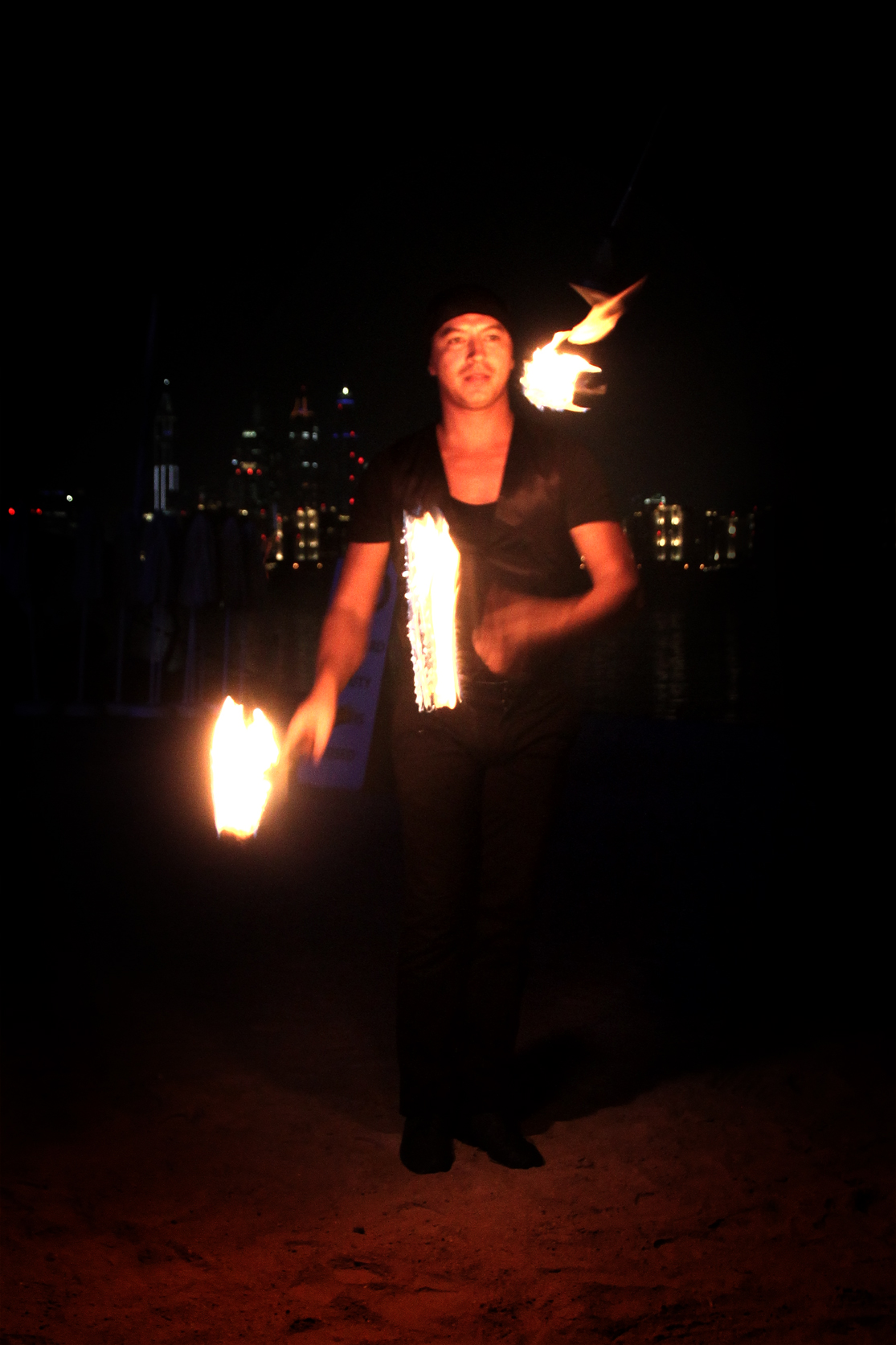 Fire Juggler performance