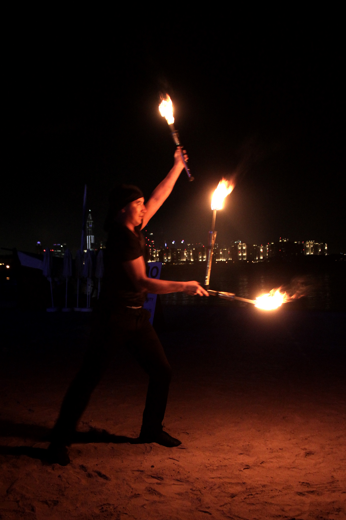 Fire Juggler performance