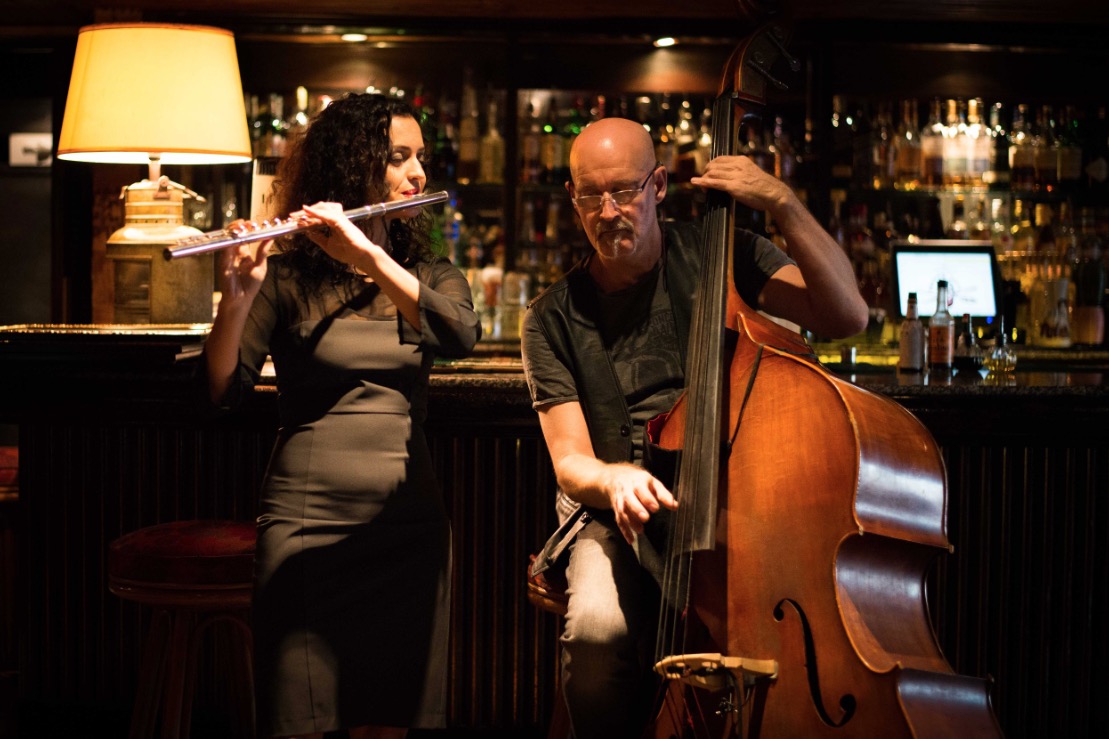 Flute & Cello/Bass Duo performance