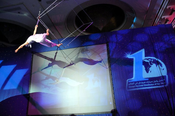 Flying Cube and Silk Show