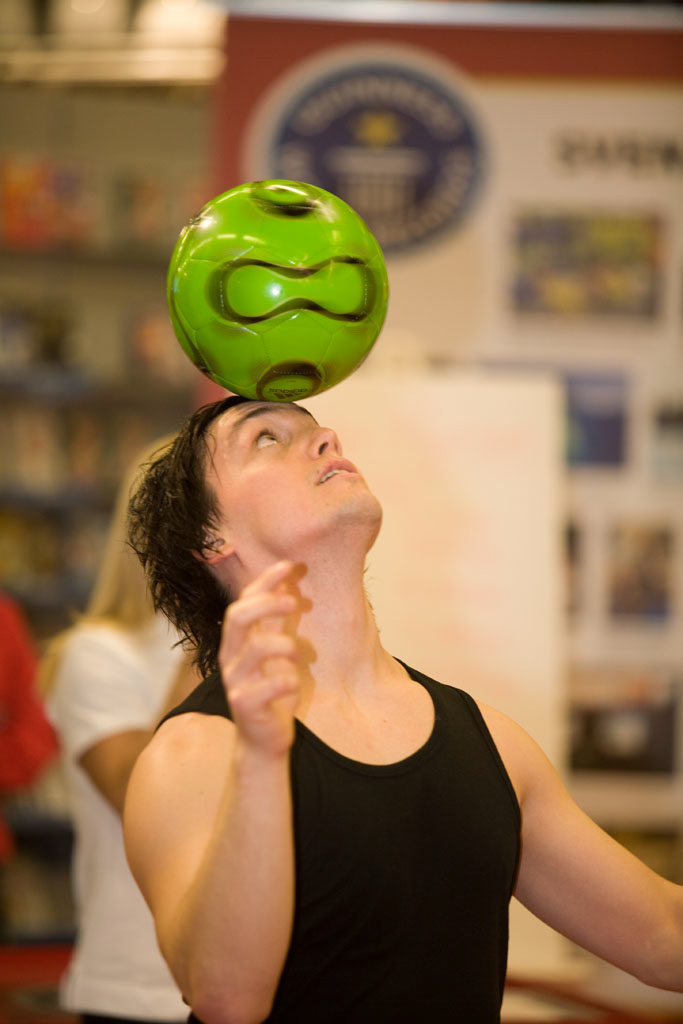 Football Juggler performance