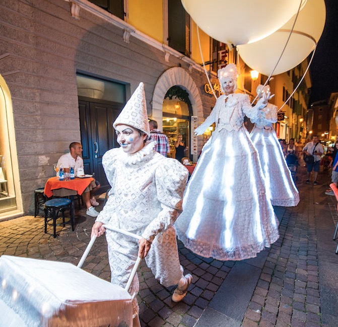 Full Moon Stilt Walkers performance