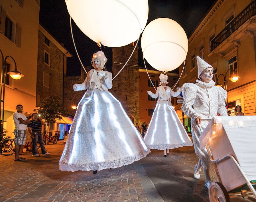 Full Moon Stilt Walkers performance