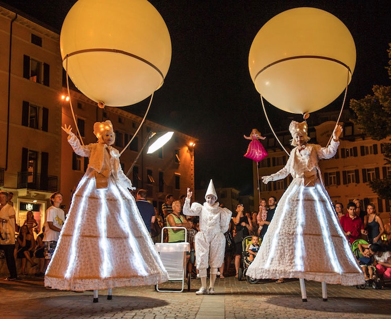 Full Moon Stilt Walkers performance