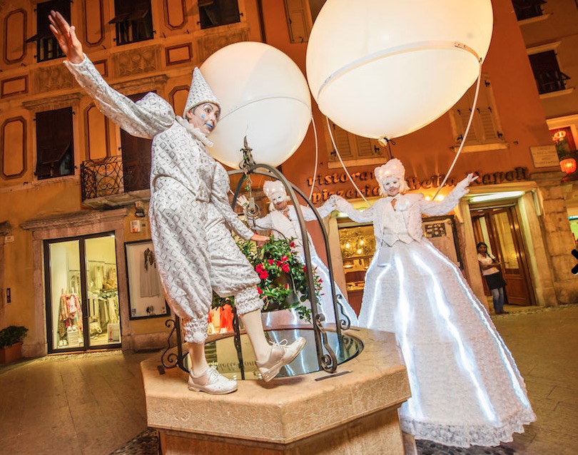 Full Moon Stilt Walkers performance