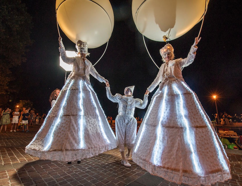 Full Moon Stilt Walkers performance