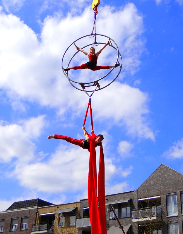 German Wheel and Cyr Acrobats performance