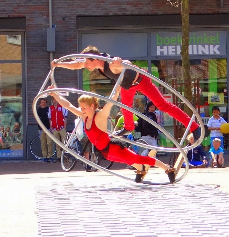 German Wheel and Cyr Acrobats performance