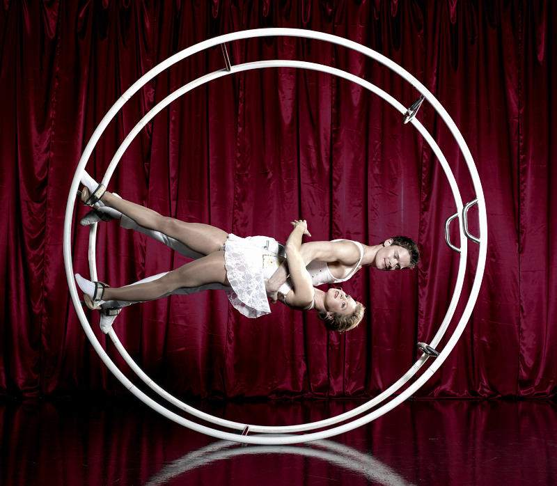 German Wheel and Cyr Acrobats performance