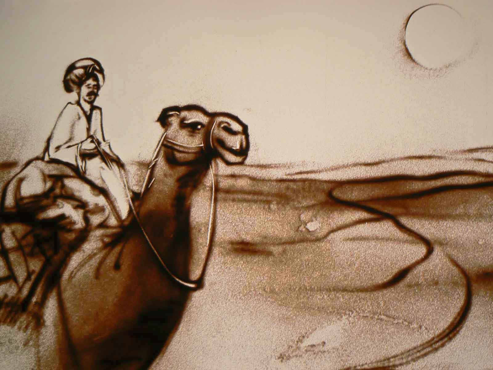 International Sand Artist performance