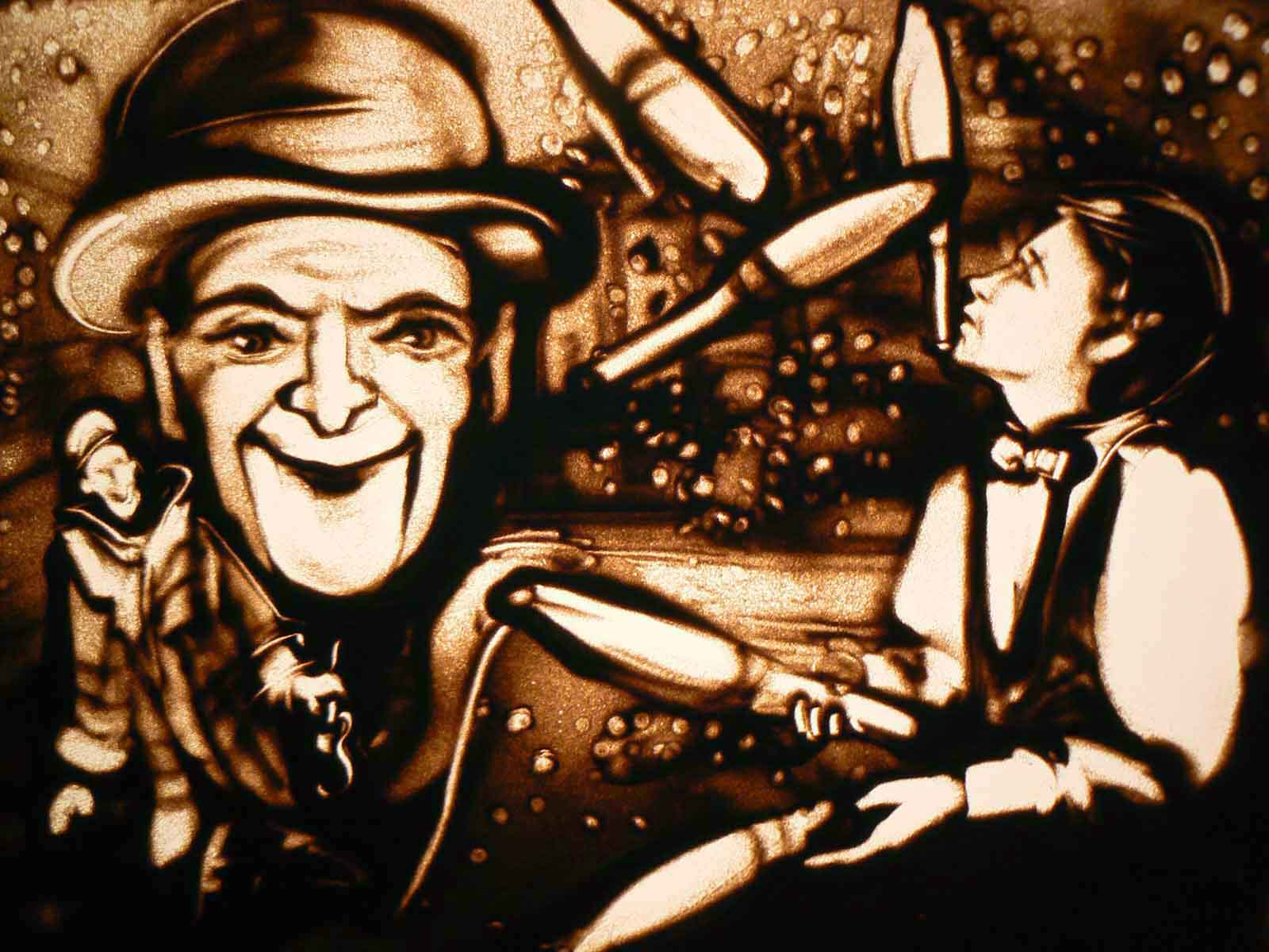 International Sand Artist performance