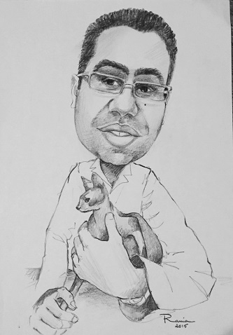 Lady Caricaturist performance