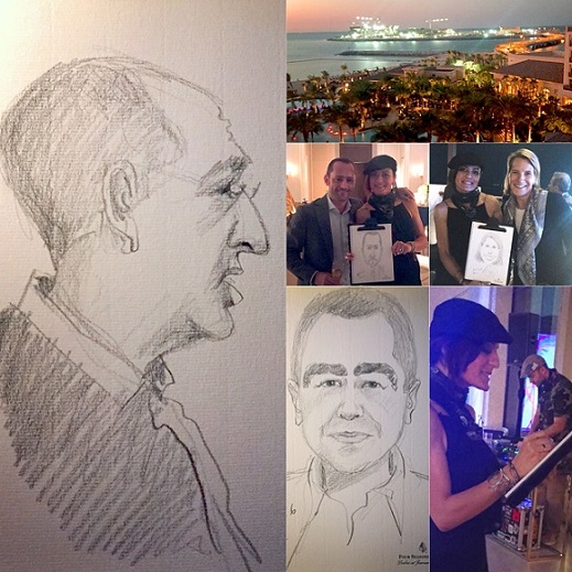 Lady Caricaturist performance