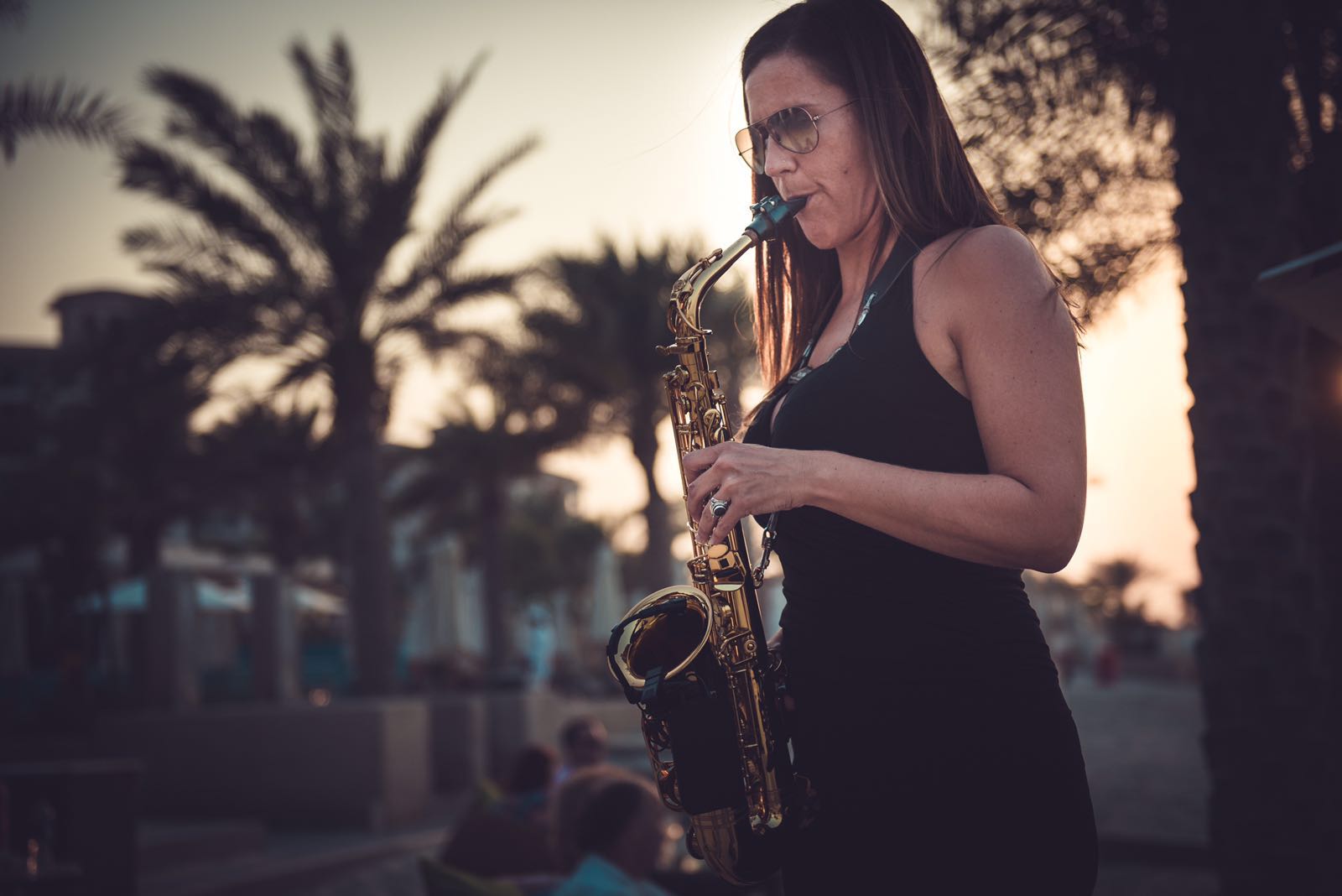 Lady Saxophonist performance