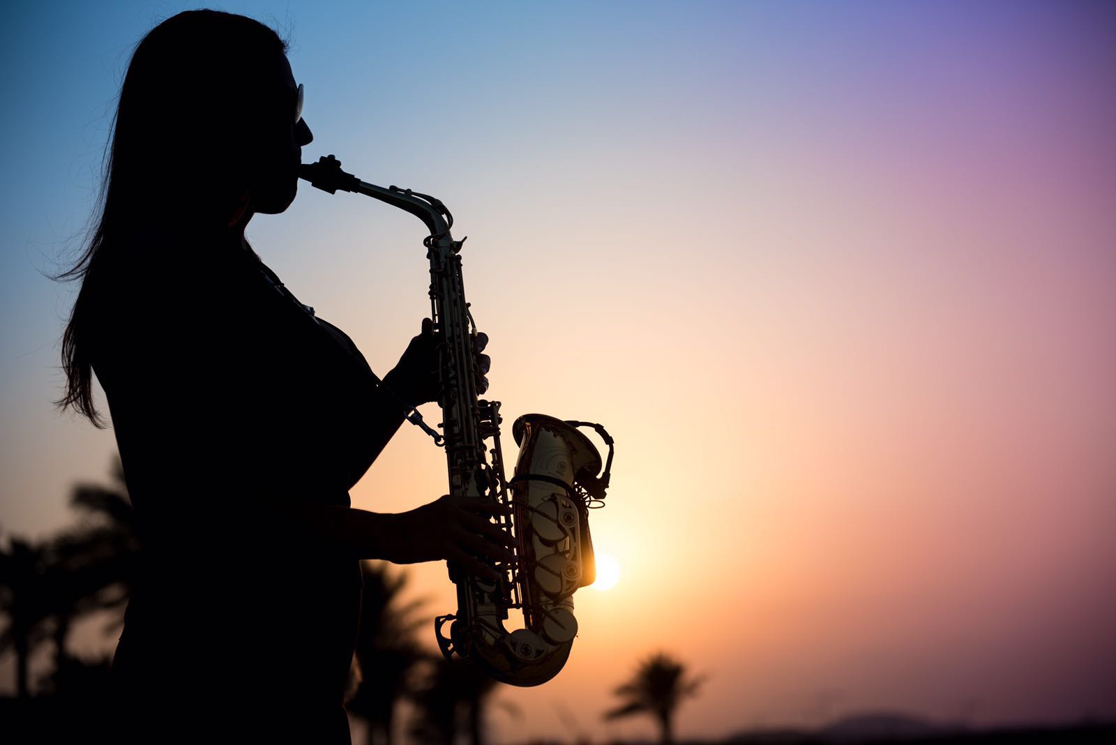 Lady Saxophonist performance