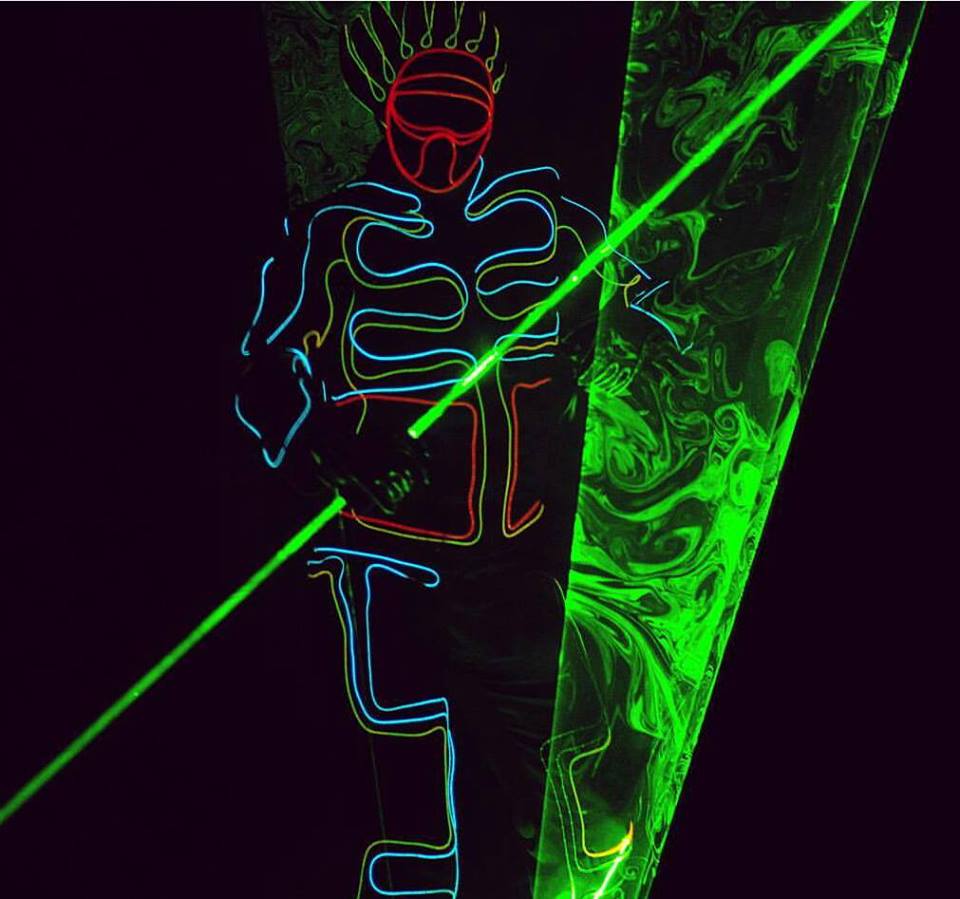 Laser Man Show with El Wire performance