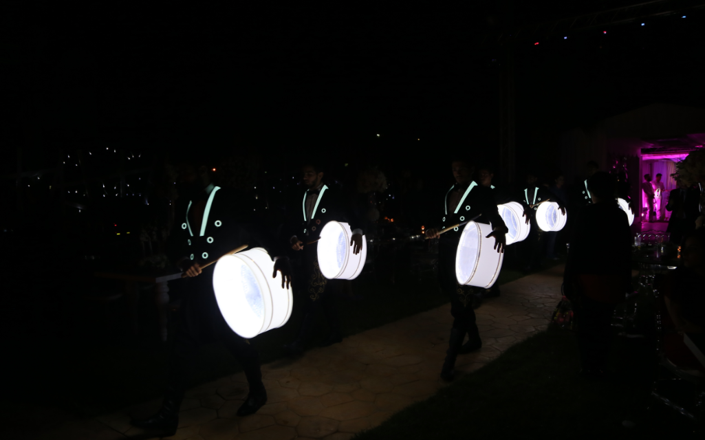 LED Arabic Drummers performance