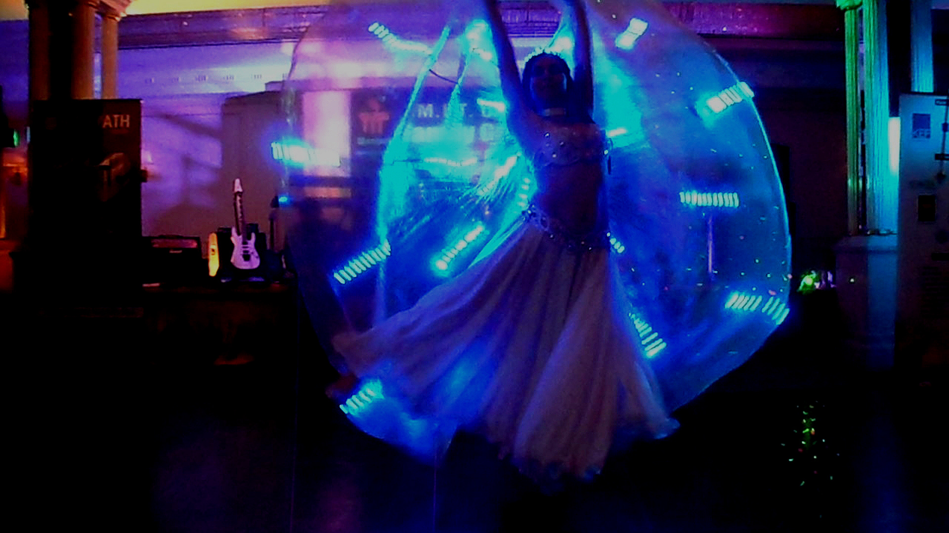 LED Belly Dancer performance