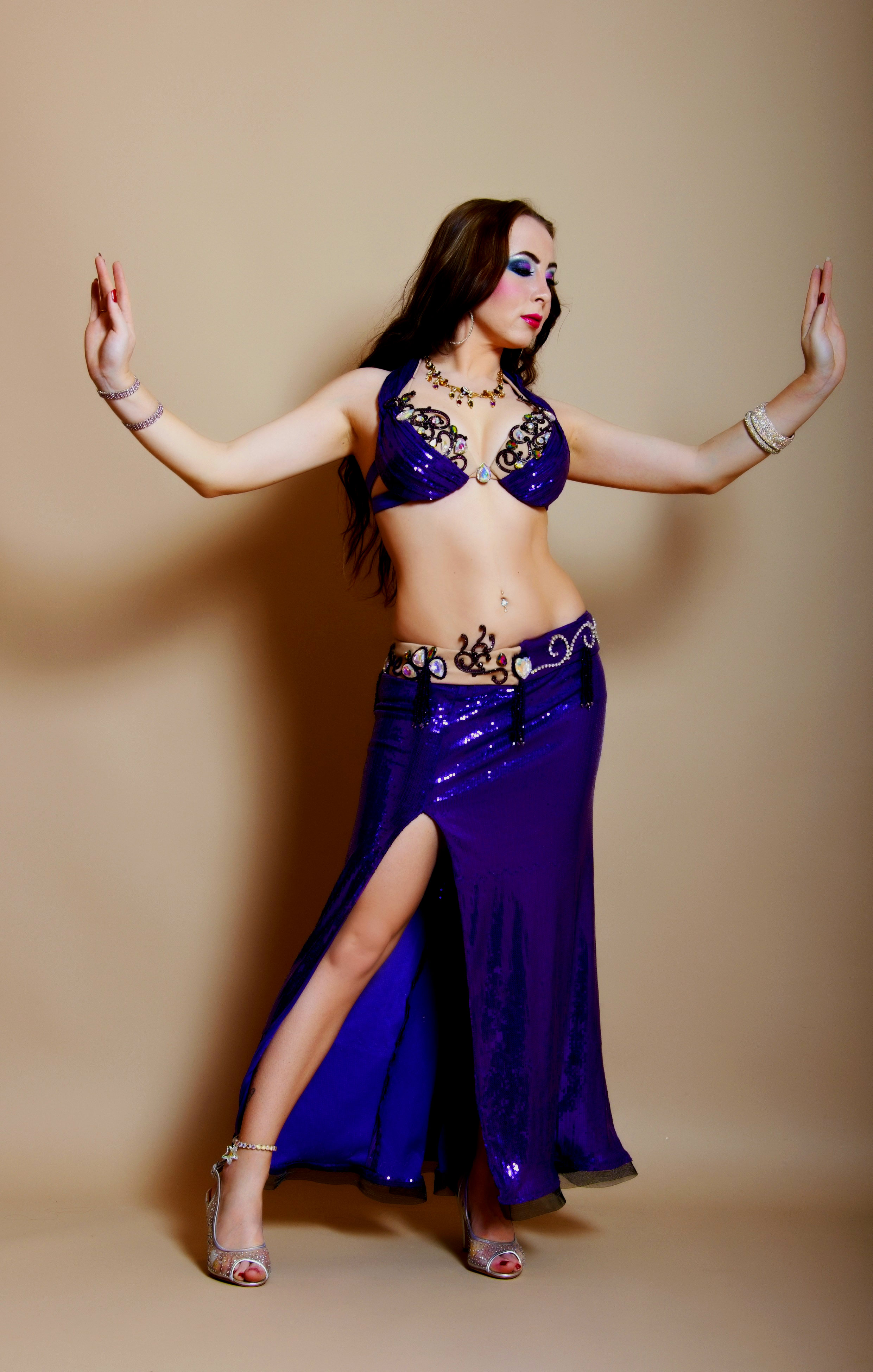 LED Belly Dancer performance