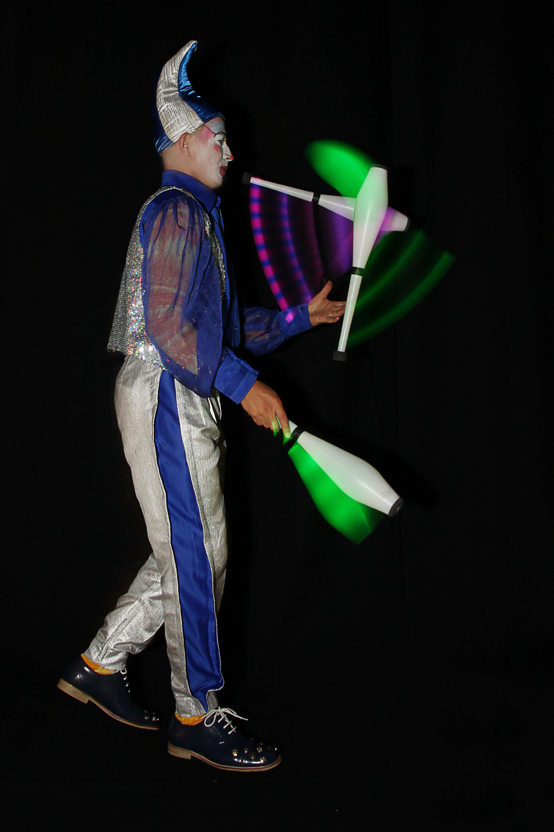 LED Performer and Juggler performance