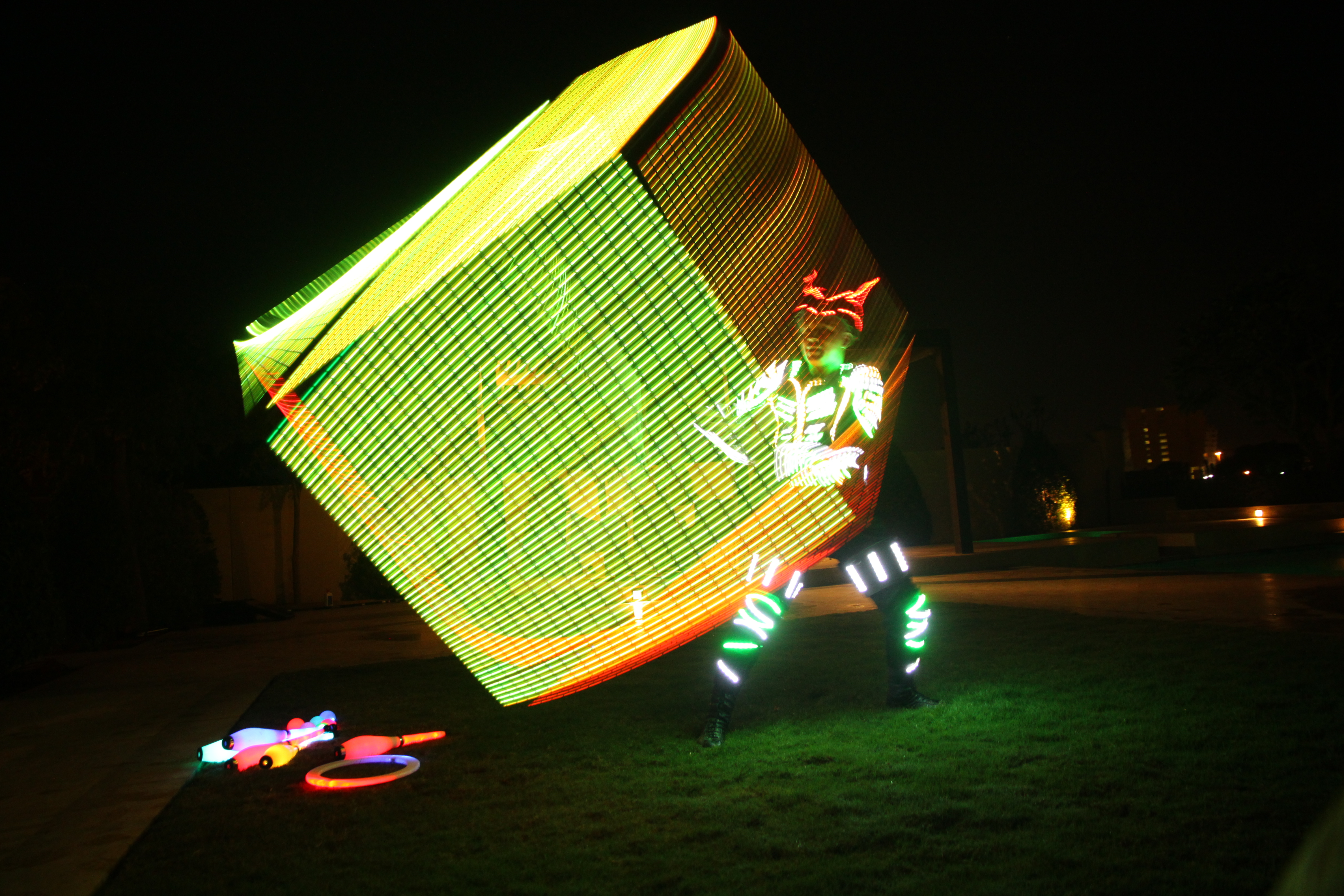LED Performer and Juggler performance