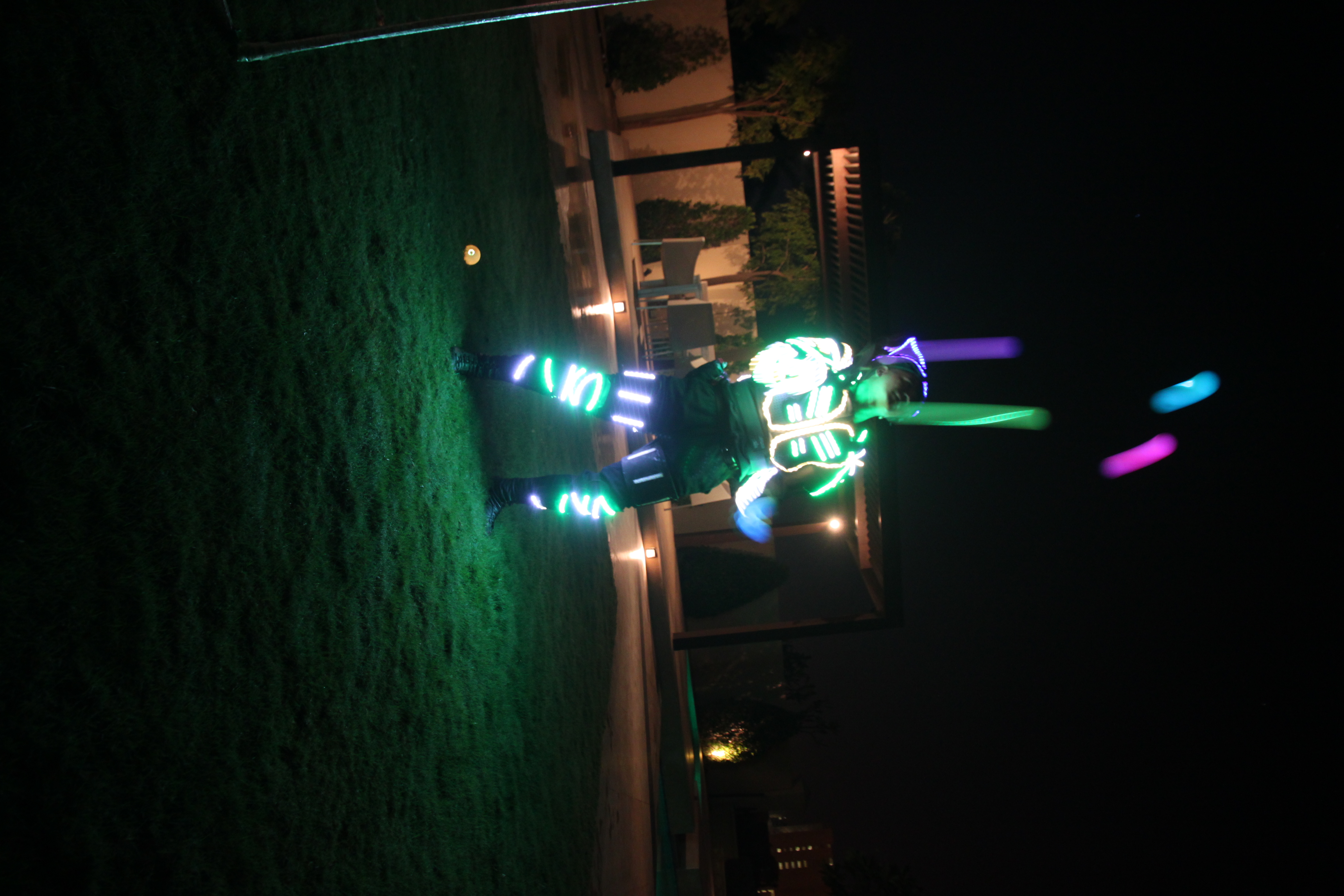 LED Performer and Juggler performance