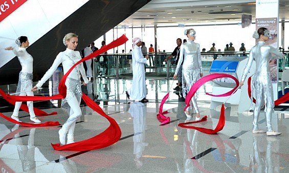 Ribbon Acrobats performance