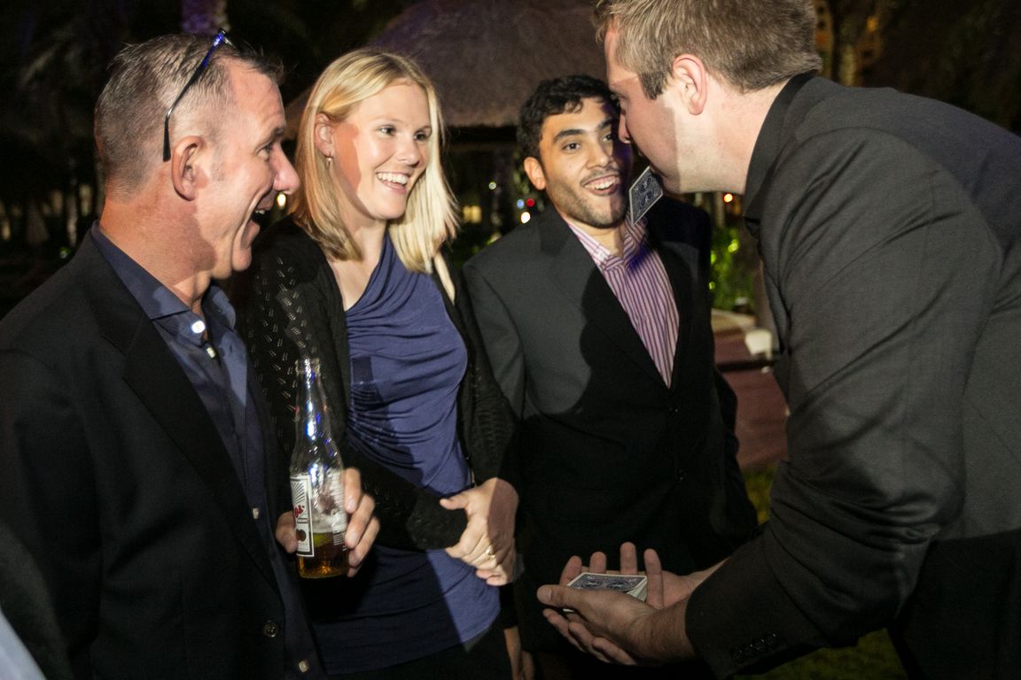 Roaming Magician in Dubai performance