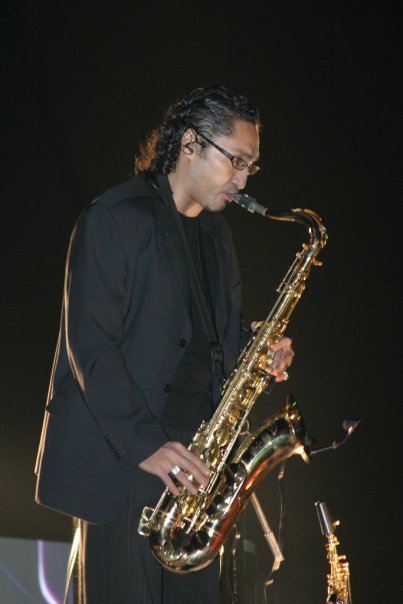 Saxophonist performance