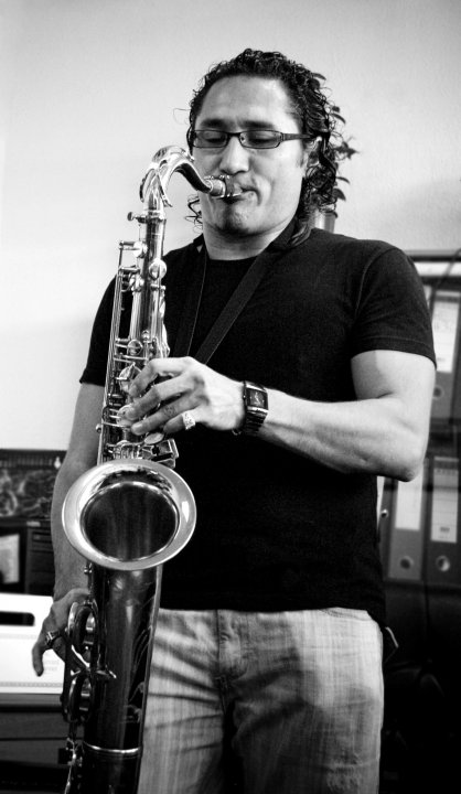 Saxophonist performance