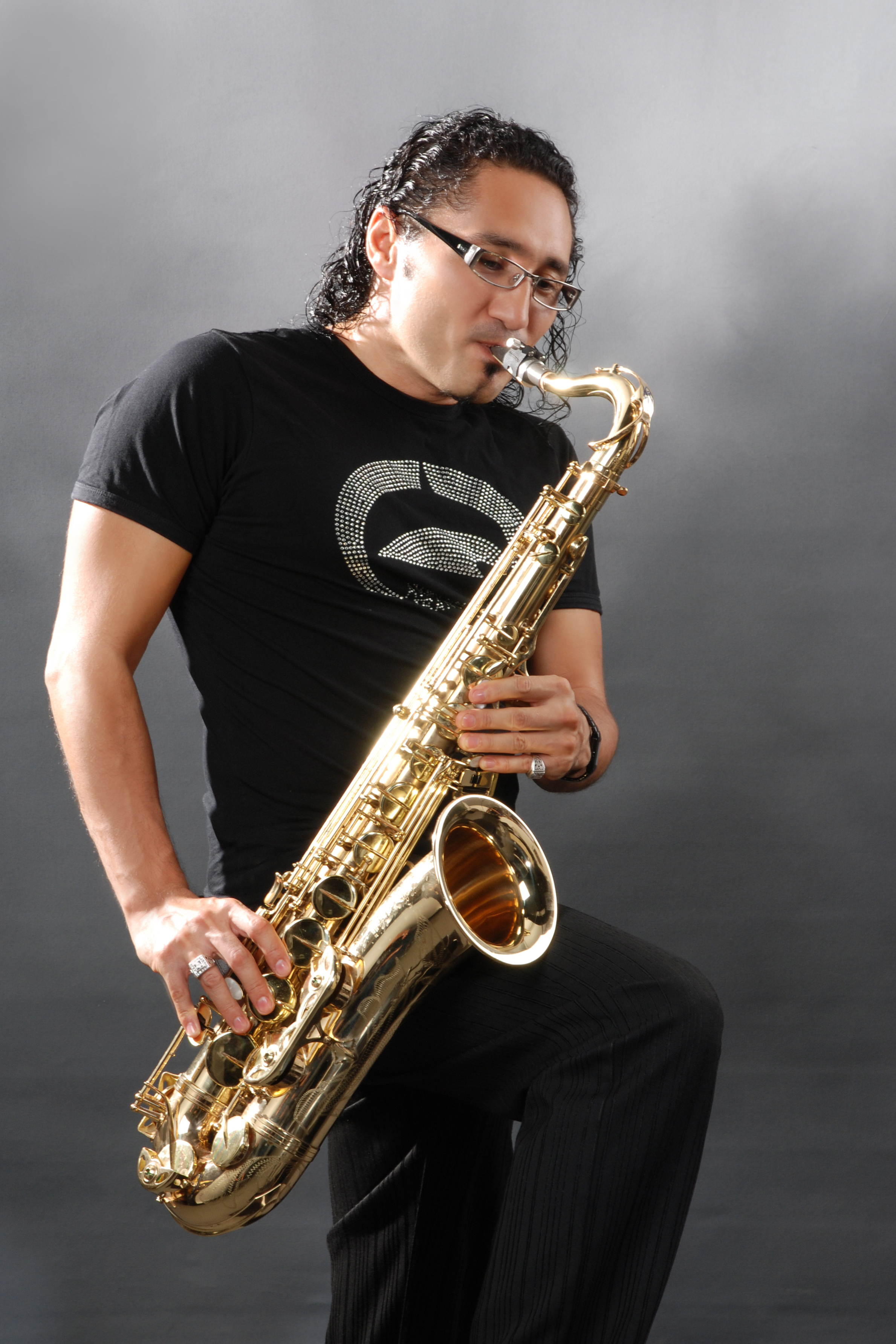 Saxophonist performance