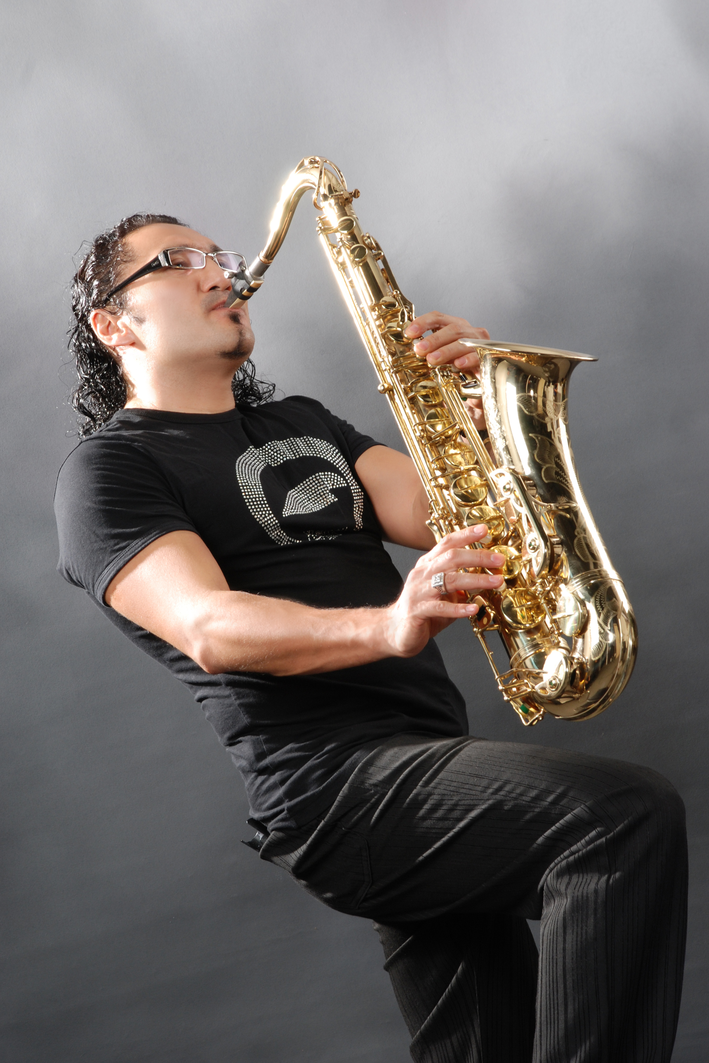Saxophonist performance