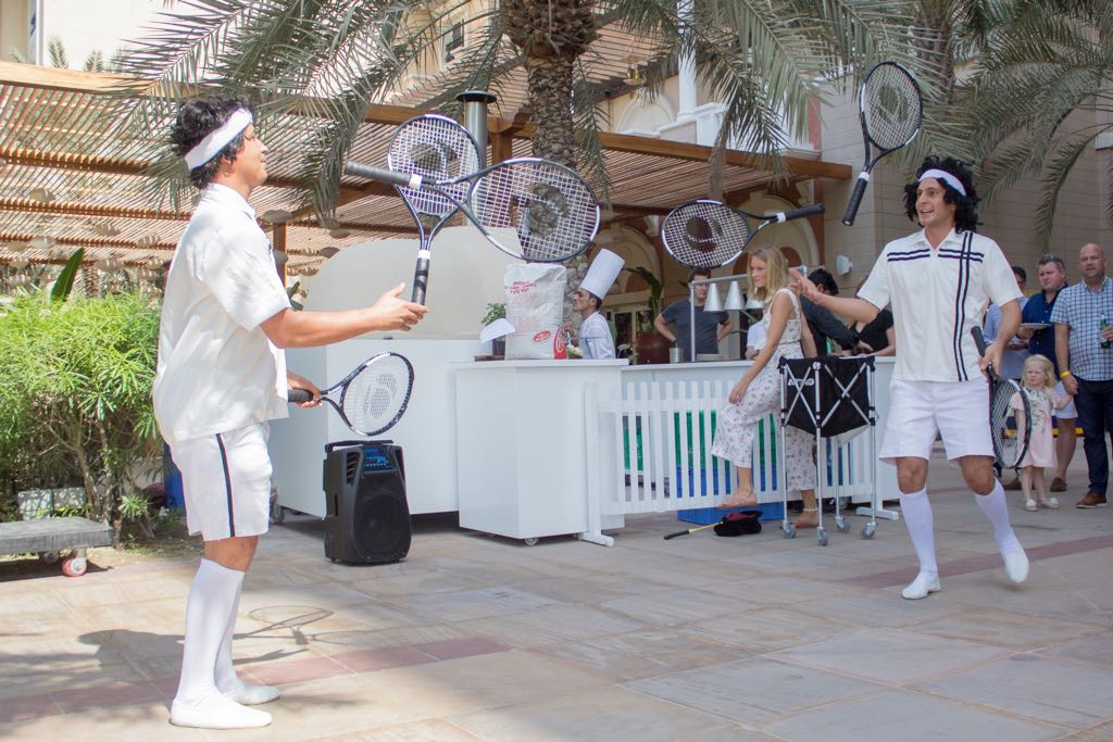 Tennis Juggling Show performance